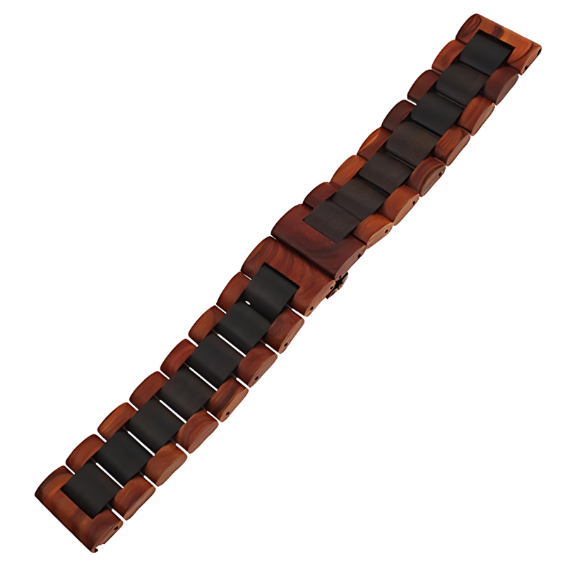 Red & Black Wooden Chain Link Band for Samsung Watch in 20mm/22mm
