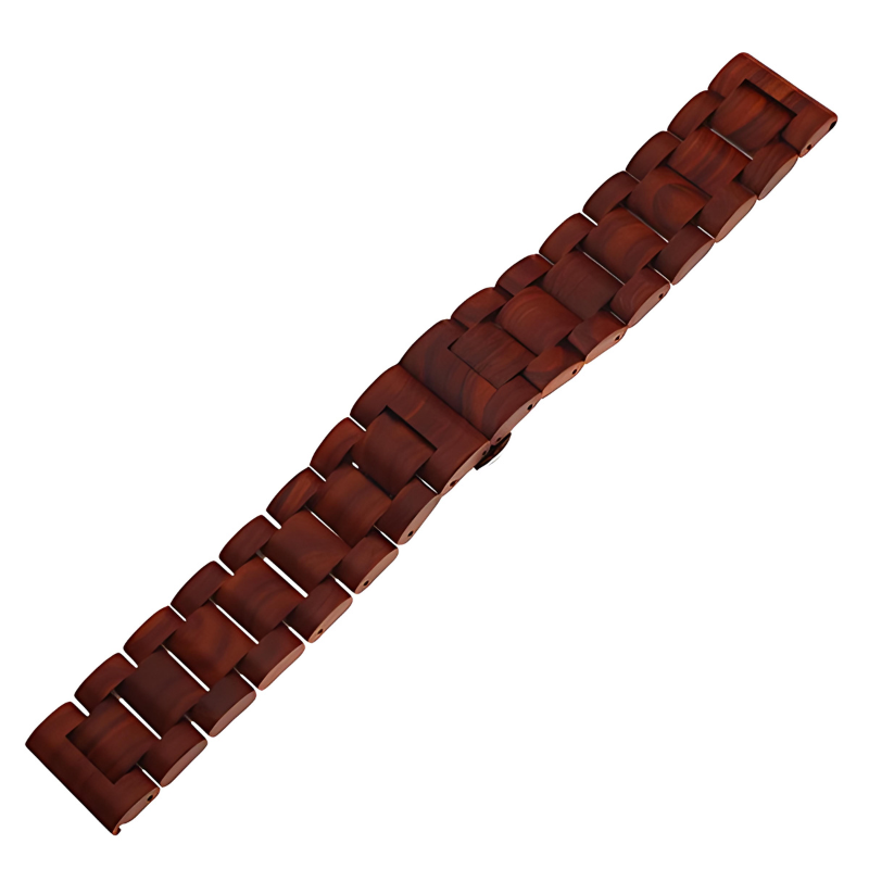 Red & Black Wooden Chain Link Band for Samsung Watch in 20mm/22mm