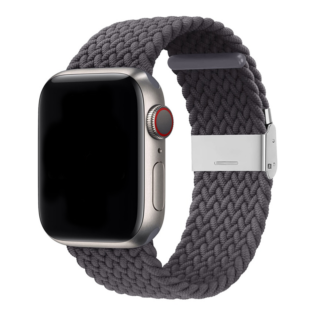 Braided Buckle Apple Watch Band For Men And Women Gray 42mm/44mm/45mm/49mm