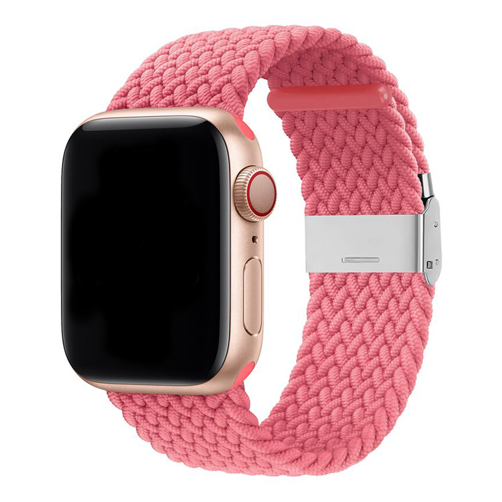 Braided Buckle Apple Watch Band For Men And Women Pink 42mm/44mm/45mm/49mm