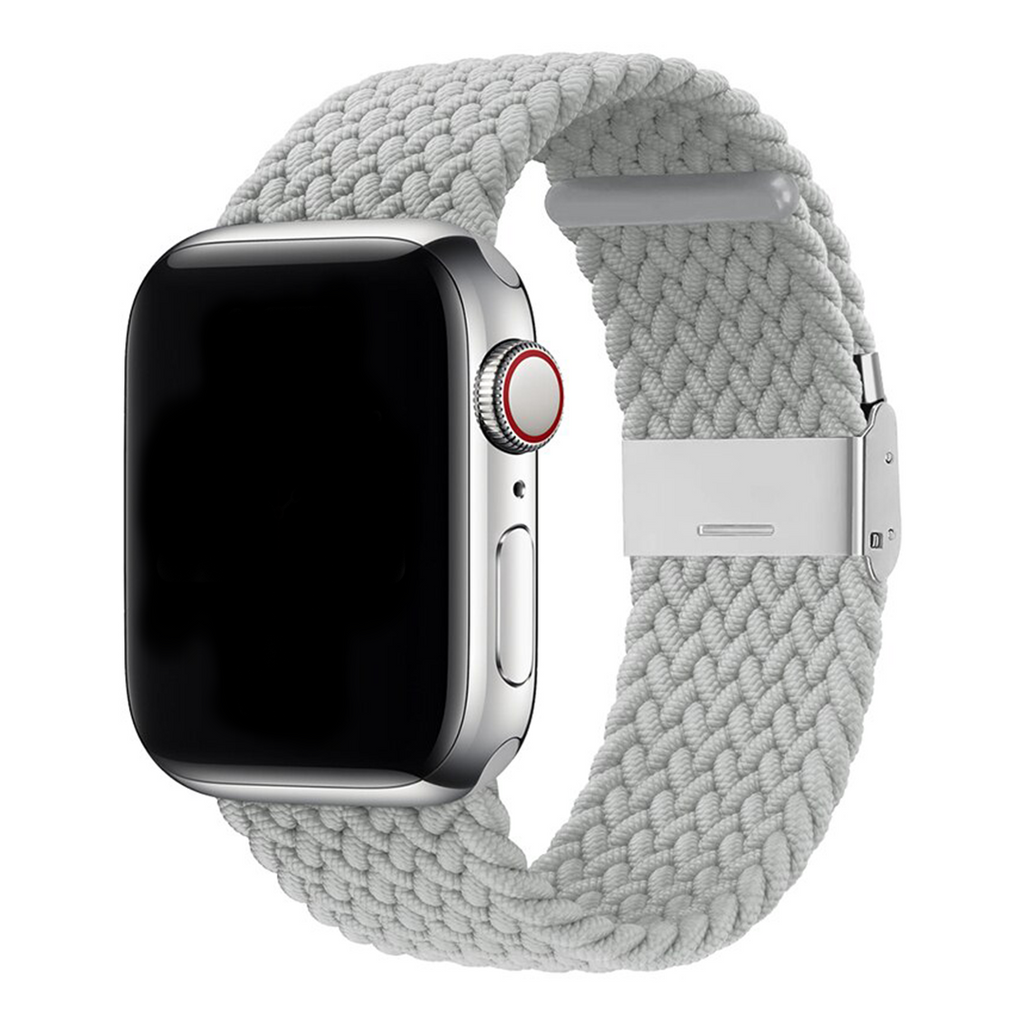 Braided Buckle Apple Watch Band For Men And Women White 42mm/44mm/45mm/49mm