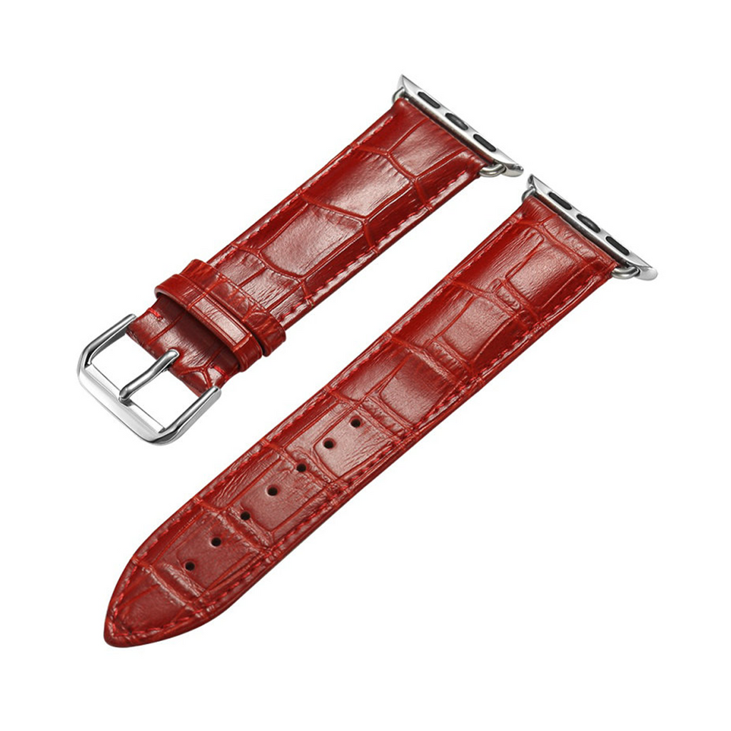 Dress Leather Strap Apple Watch Leather Band Red 42mm/44mm/45mm/49mm