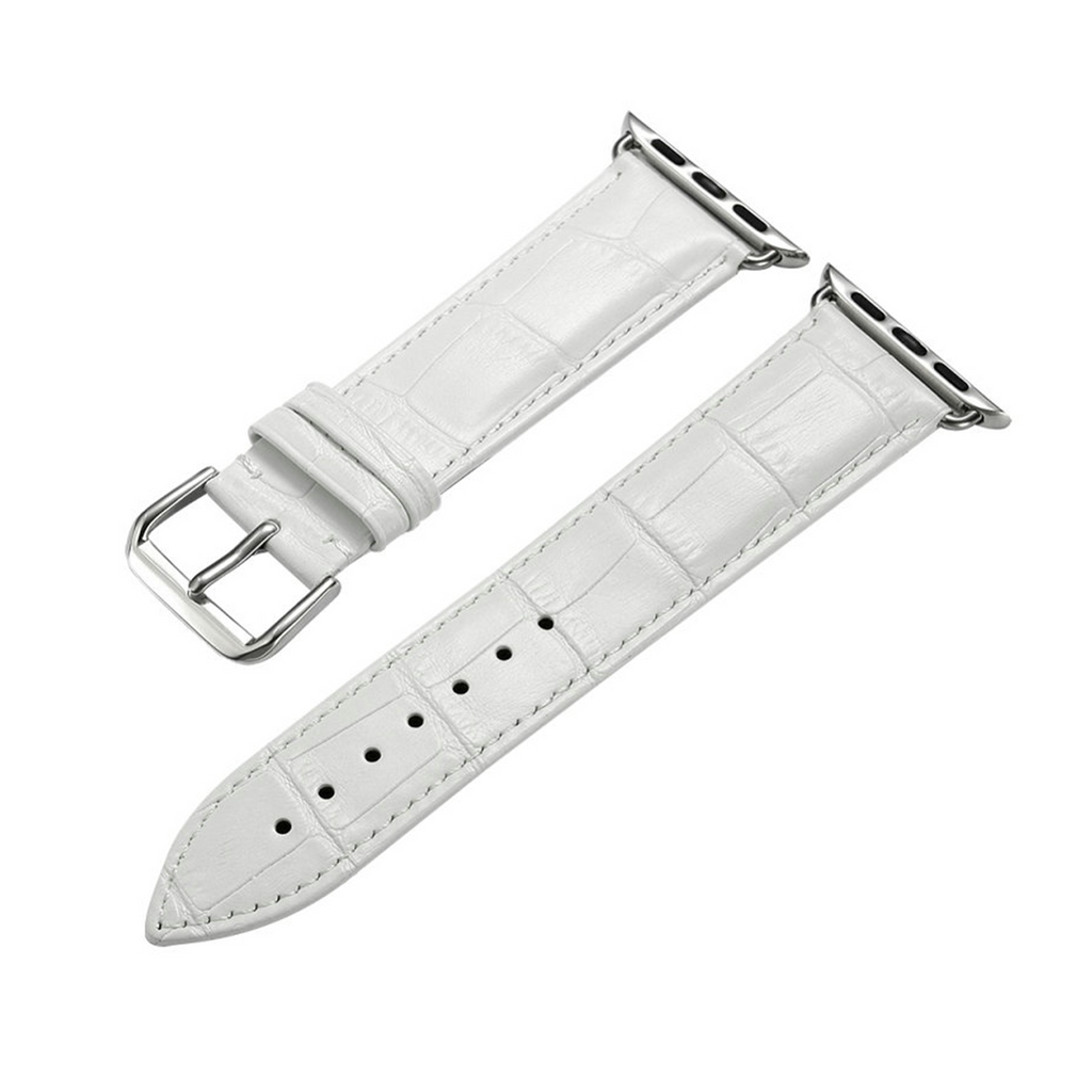 Dress Leather Strap Apple Watch Leather Band White 42mm/44mm/45mm/49mm