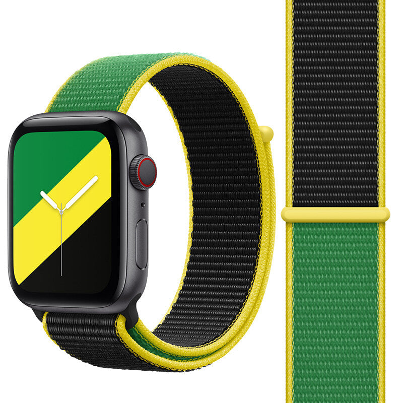 Dual Tone Nylon Loop for Apple Watch Band Jamaica