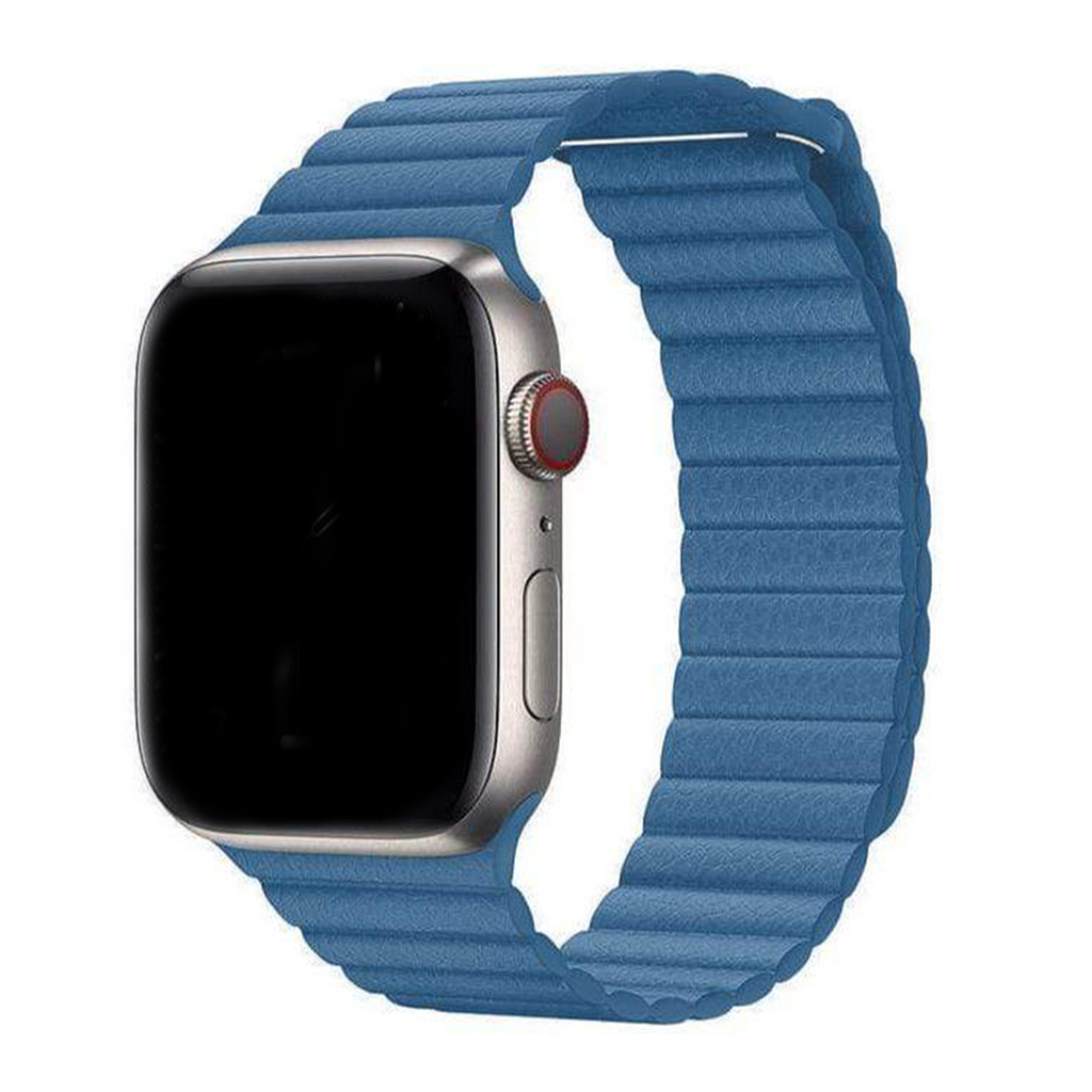 Magnetic Leather Loop Apple Watch Leather Band Cape Blue42mm/44mm/45mm/49mm