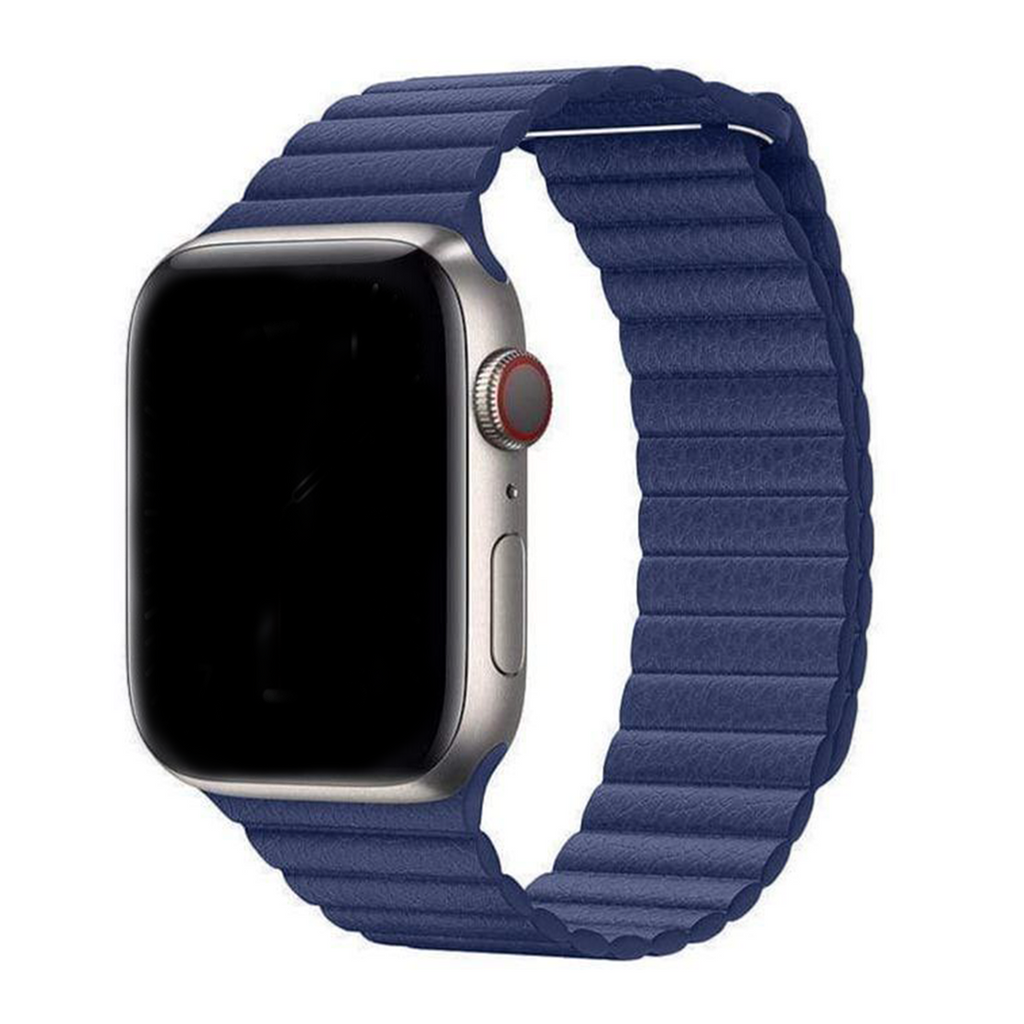 Magnetic Leather Loop Apple Watch Leather Band Midnight Blue42mm/44mm/45mm/49mm