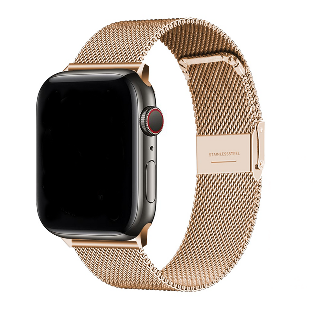 Milanese Buckle Rose Gold Apple Watch Band 42mm/44mm/45mm/49mm