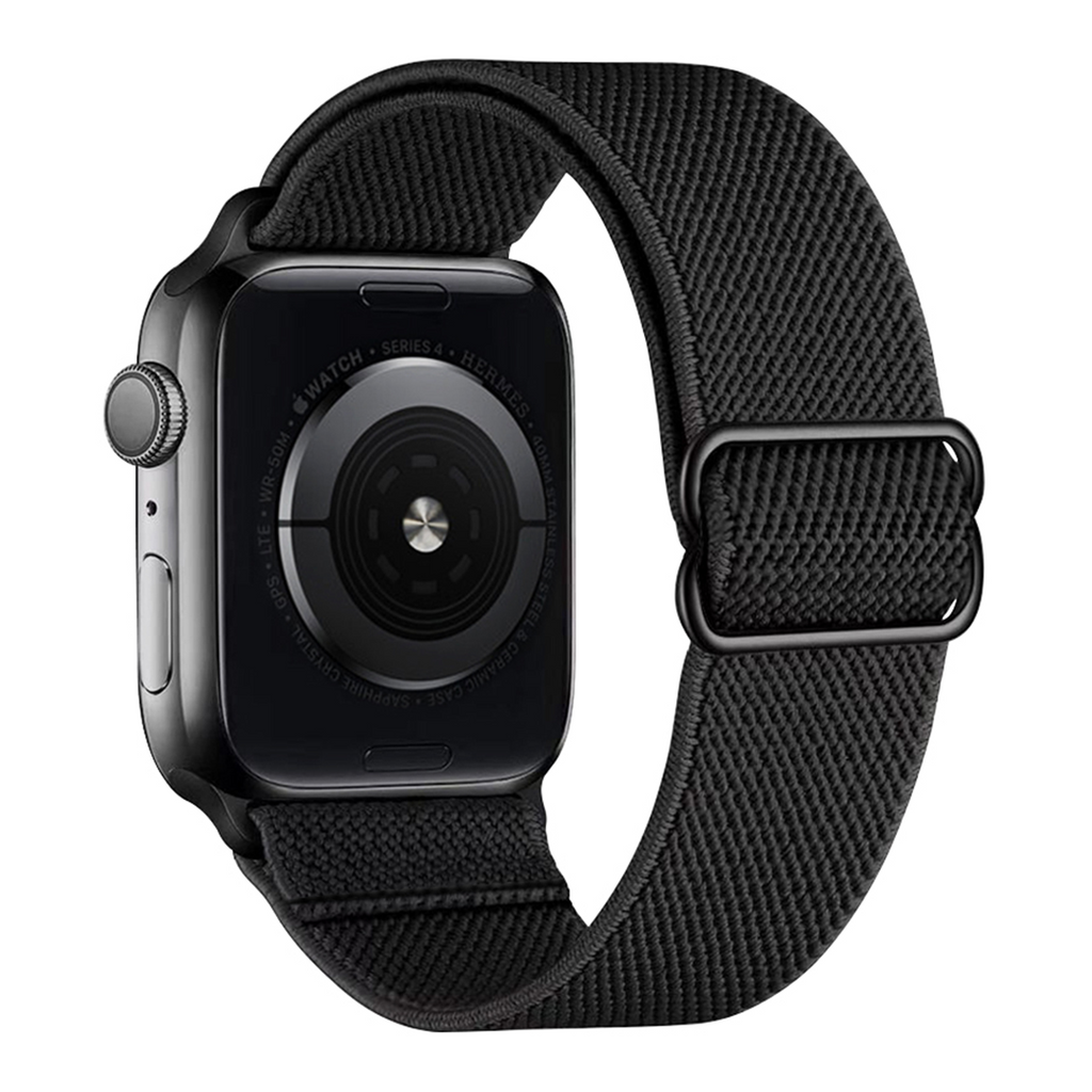 Nylon Loop Apple Watch Band For Men And Women Black 42mm/44mm/45mm/49mm