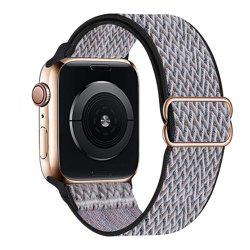 Nylon Loop Spring Edition Apple Watch Band For Men And Women Gray Black 42mm/44mm/45mm/49mm
