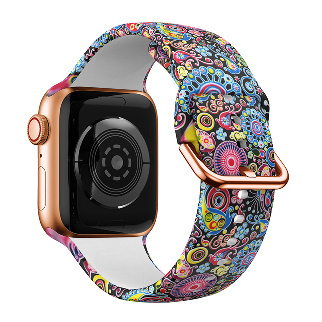 Printed Silicone Band Apple Watch Band For Men And Women Seajelly 42mm/44mm/45mm/49mm