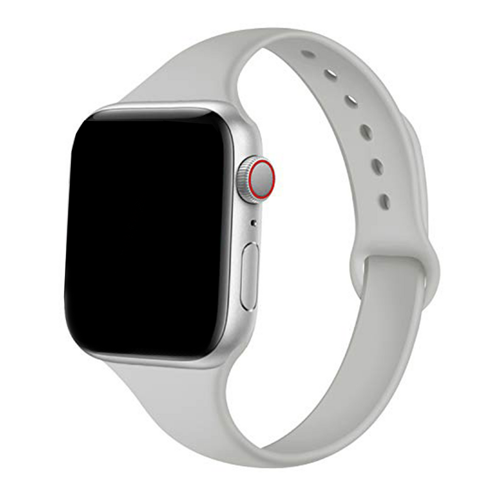 Slim Silicone Band Apple Watch Band For Men And Women Grey 42mm/44mm/45mm/49mm
