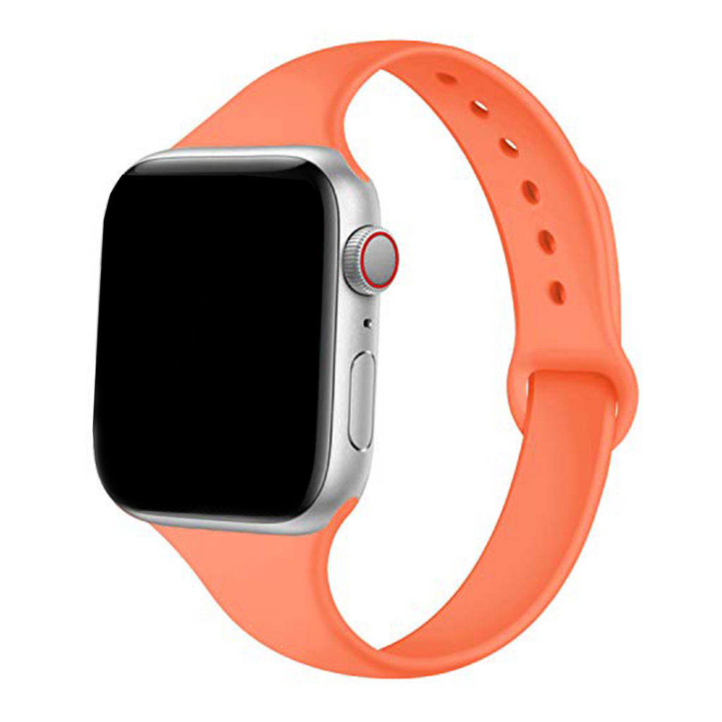 Slim Silicone Band Apple Watch Band For Men And Women Orange 42mm/44mm/45mm/49mm