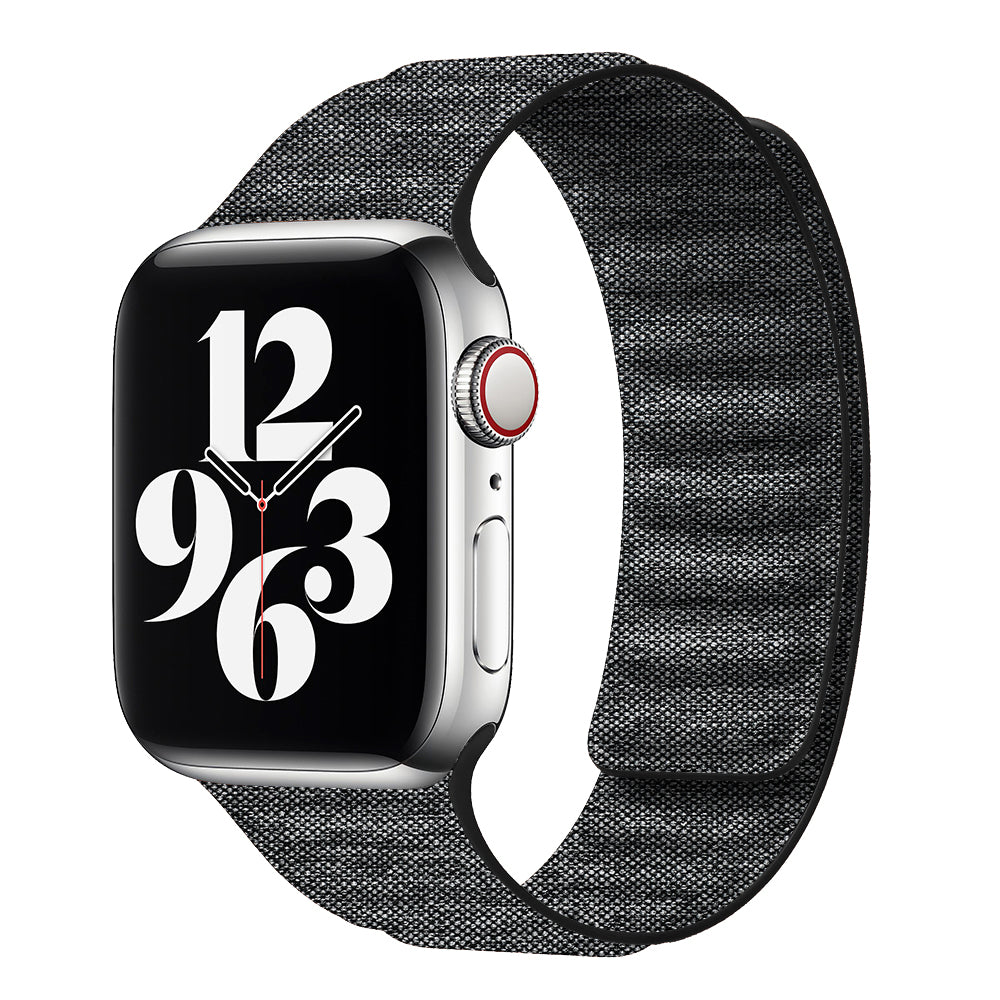 Denim Woven Magnetic Link for Apple Watch Band Black