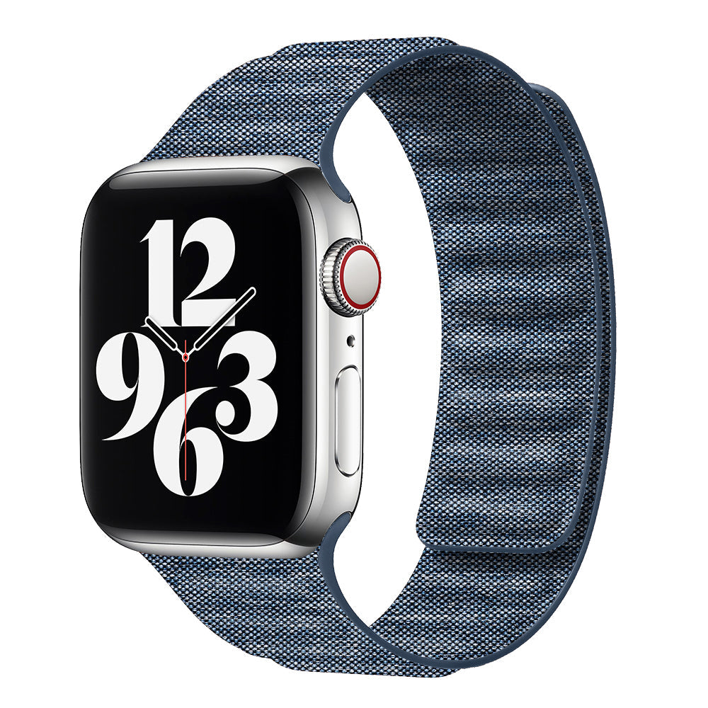 Denim Woven Magnetic Link for Apple Watch Band Blue