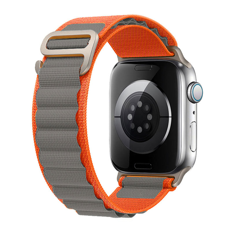 Summit Weave Band for Apple Watch Band Grey & Orange