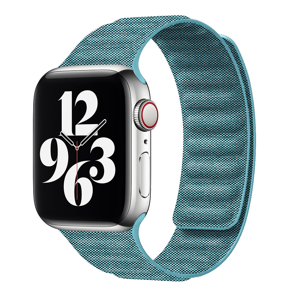 Denim Woven Magnetic Link for Apple Watch Band Light Blue