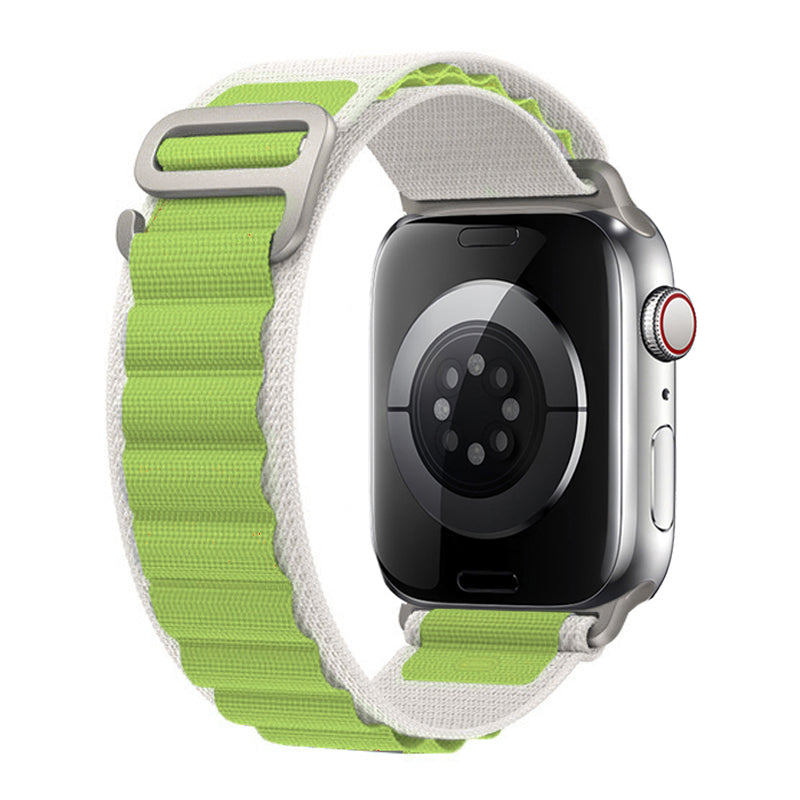 Summit Weave Band for Apple Watch Band Lime & White