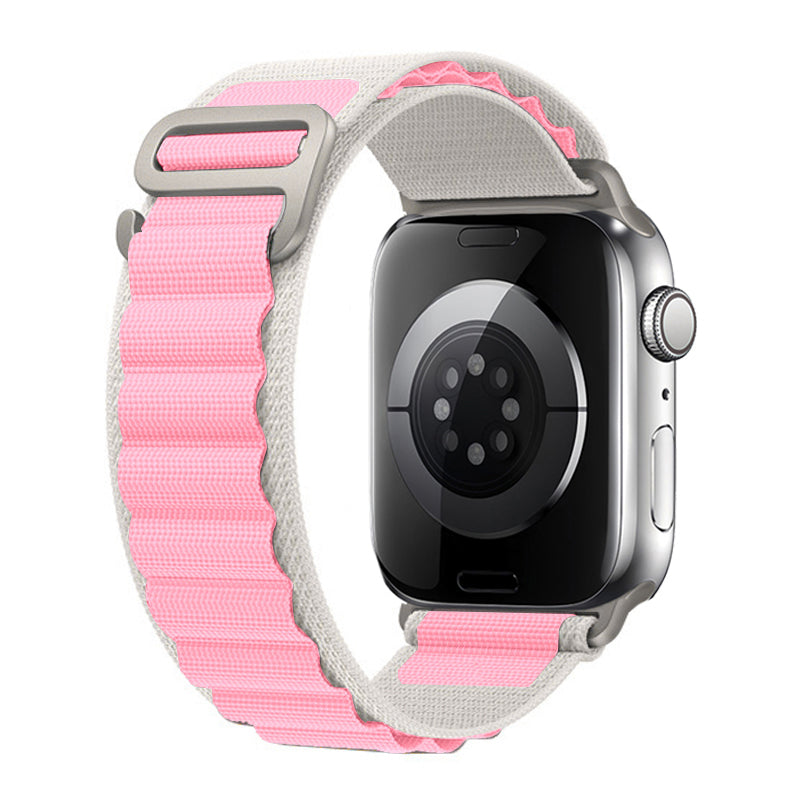 Summit Weave Band for Apple Watch Band Pink & White