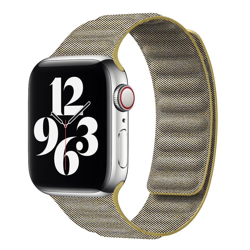 Denim Woven Magnetic Link for Apple Watch Band Yellow