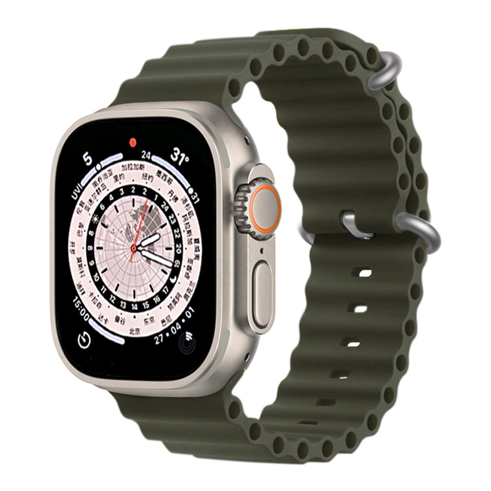 Universal Silicone Ocean Band for Apple Watch Band Army Green
