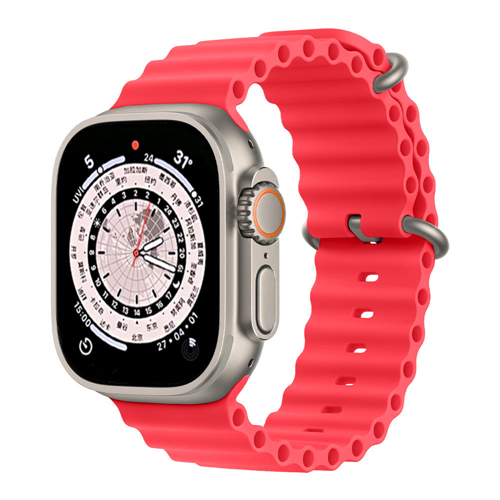 Universal Silicone Ocean Band for Apple Watch Band Red
